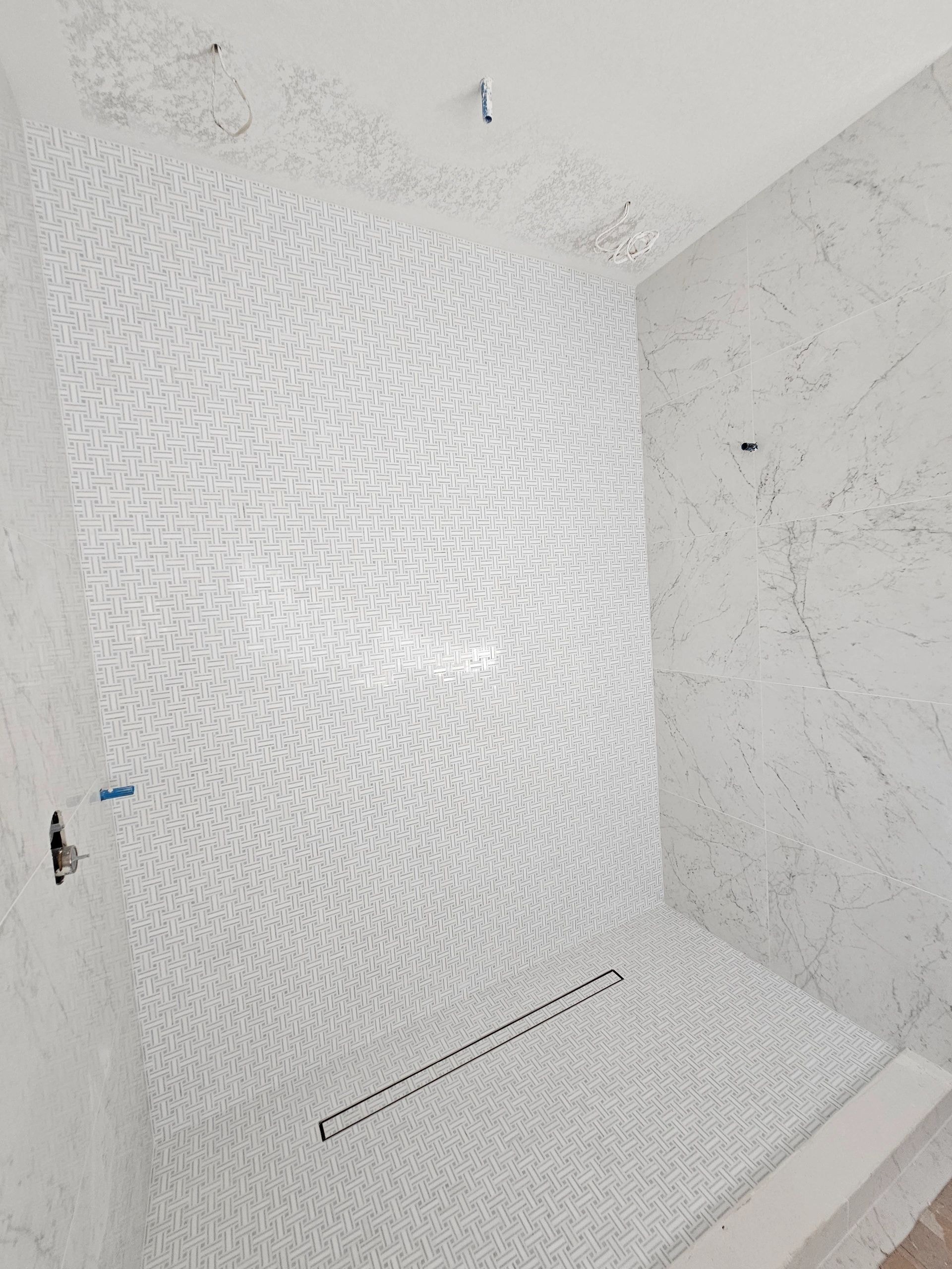 Bathroom with custom tile work